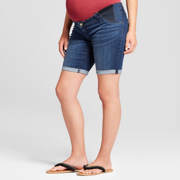 Isabel maternity Bermuda jean shorts size 26 - Picture 2 of 4